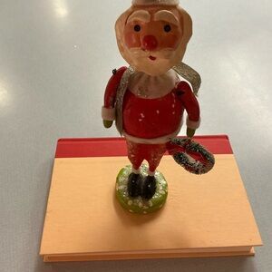 Festive Santa Claus Figurine Bobble Head by Penny McAllister